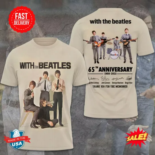 The Beatles 65 Anniversary 1960-2025 Shirt A674