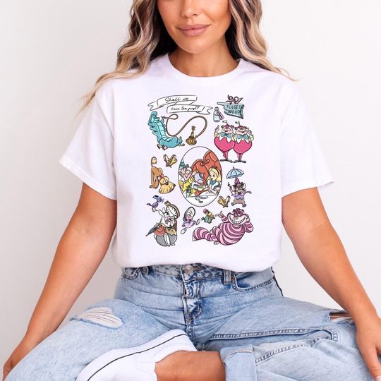 Discover Alice in Wonderland Cheshire Cat T-Shirt for Adults & Kids