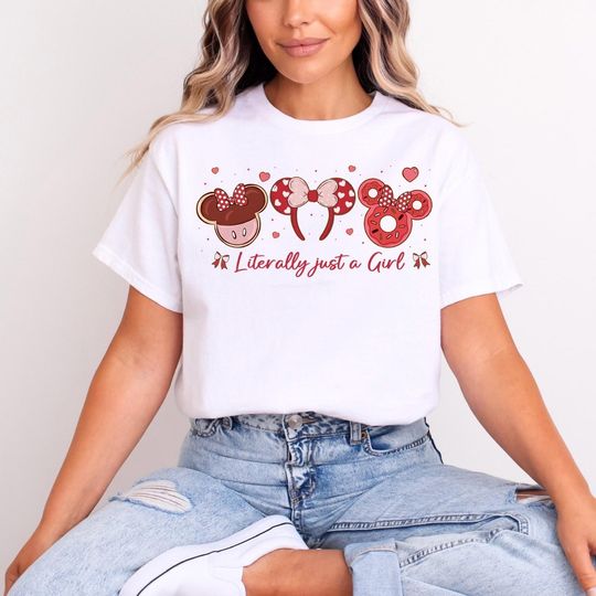 Discover Minnie Mouse Literally Just a Girl T-Shirt for Adults & Kids