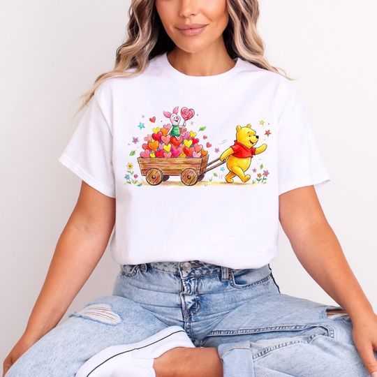 Discover Winnie the Pooh and Piglet Heart T-Shirt for Adults & Kids
