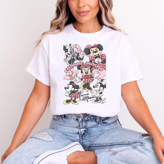 Discover Minnie Mouse Cute Girlie Disney T-Shirt for Adults & Kids
