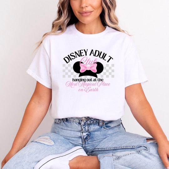 Discover Disney Adult Club T-Shirt, Girly Tee with Bows