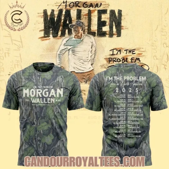 Wallen Western Houston Texan Tour 2025 Camo 3D T-Shirt