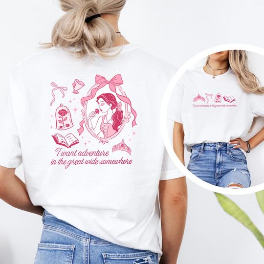 Discover Princess Belle Double Sided Pretty Pink Collection