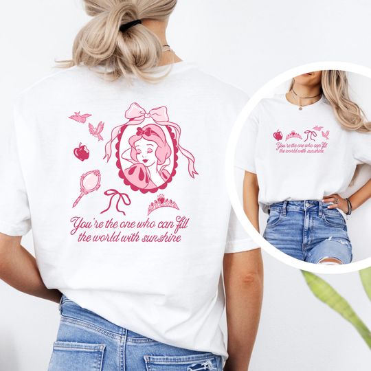 Discover Princess Snow White Disney Double Sided T-Shirt