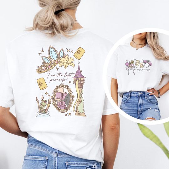 Discover Rapunzel Tangled Disney Double Sided T-Shirt