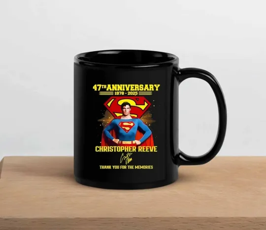 Superman 47th Anniversary 1978-2025 Christopher Reeve Thank You Coffee Mug