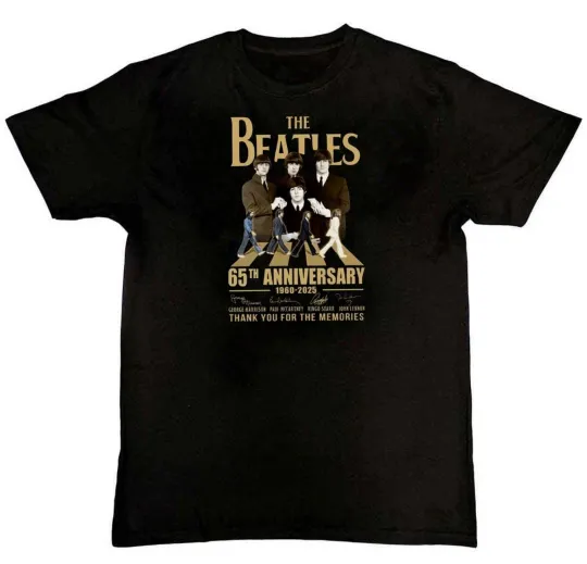 The Beatles Rock Band 1960-2025 65th Anniversary T-Shirt