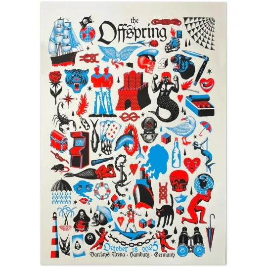 Discover The Offspring Concert Poster October 28 2025 Hamburg Germany Vertical Poster
