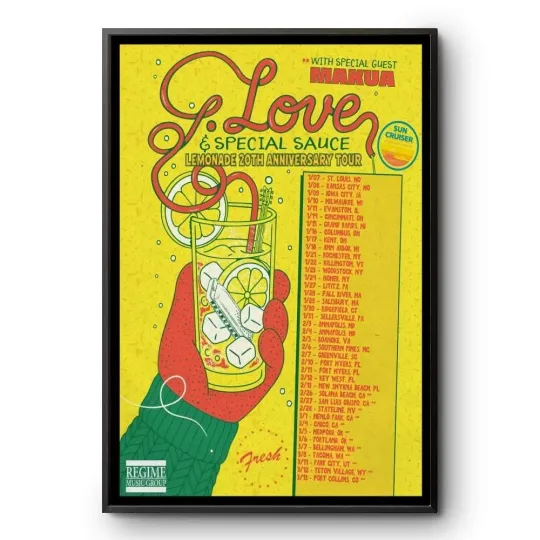 Discover Love and Special Sauce Lemonade 20th Anniversary Tour Vertical Poster