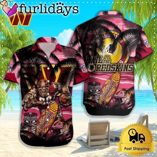 Discover Washington Football Commanderss Team Hawaiian Shirt Unisex Adult