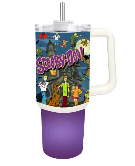 Discover 40oz STAINLESS STEEL TUMBLER W/LID & STRAW - SCOOBY TUMBLER