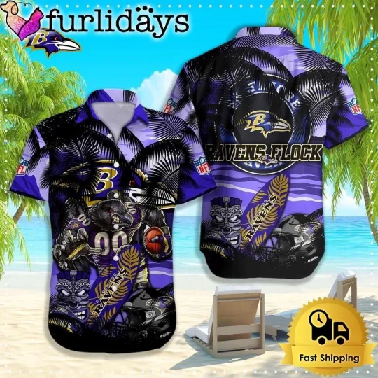 Discover Personalized Baltimore Football Ravenss Team Hawaiian Shirt Unisex Adult Outfit