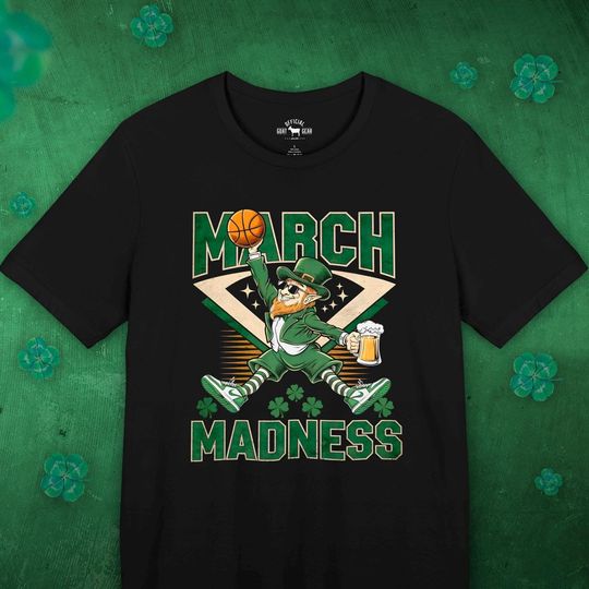 Discover Funny Leprechaun Basketball T-Shirt  St. Patrick's Day March Madness