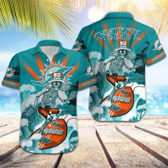 Discover Miami Football Dolphinss Team Hawaiian Shirt Unisex Adult Outfit