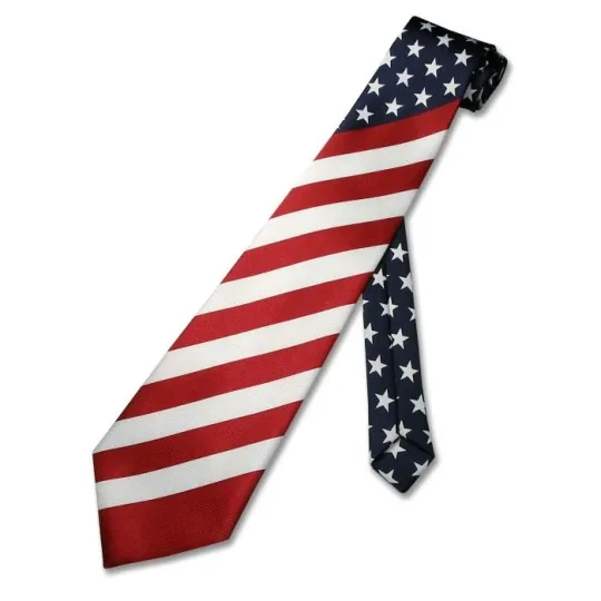 Discover American Flag Men's Neck Tie Patriotic Tie