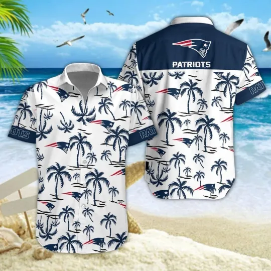 Discover New England Football Patriotss Team Hawaiian Shirt Unisex Adult