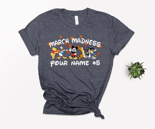 Discover Personalized March Madness Basketball T-Shirt, Cartoon Characters