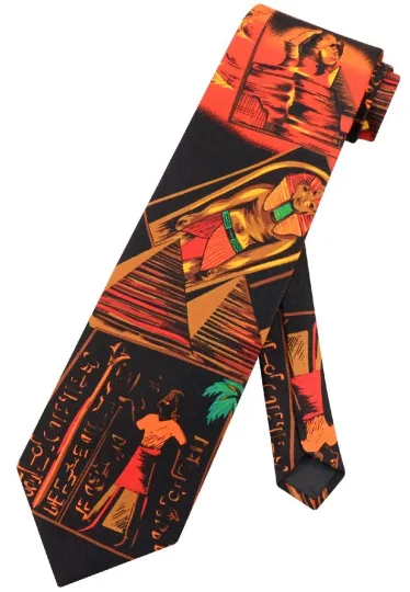 Egyptian Pharaoh Luxor Necktie with Ancient Egypt Theme for Men