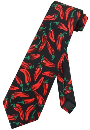 Red Chili Pepper Neck Tie Pepper Design men's Tie