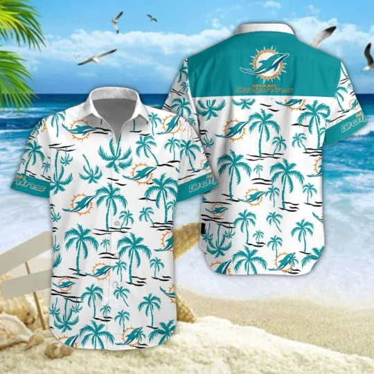 Discover Miami Football Dolphinss Team Hawaiian Shirt Unisex Adult Outfit