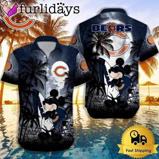 Discover Personalized Chicago Football Bearss Team Hawaiian Shirt Button Down Unisex