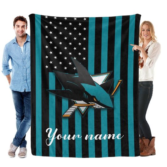 Discover Personalized San Jose Sharks Blankets, Hockey Fan Gift