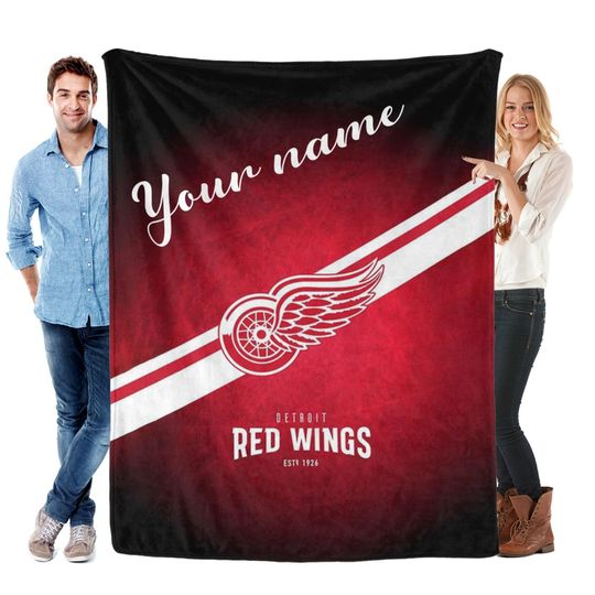 Discover Personalized Detroit Red Wings Blankets, Hockey Fan Gift