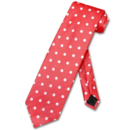 Discover Vesuvio Napoli Red White Polka Dot Neck Tie