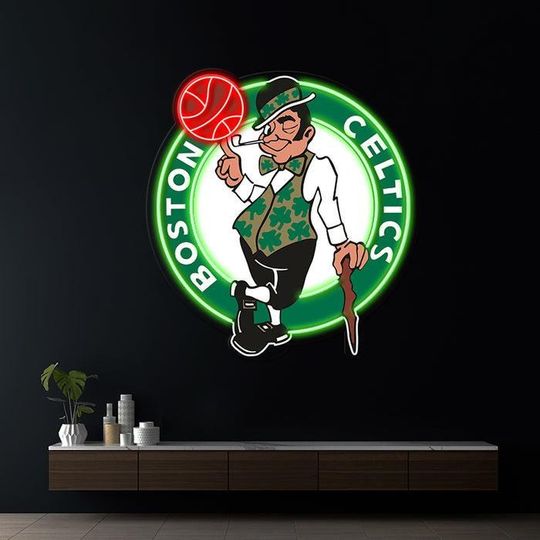 Discover NBA Team Logo Neon LED Wall Decor  UV Printed Acrylic Art