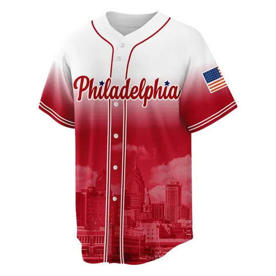 Philadelphia City Jersey Custom Baseball Jersey Personalized Name, Number Gift