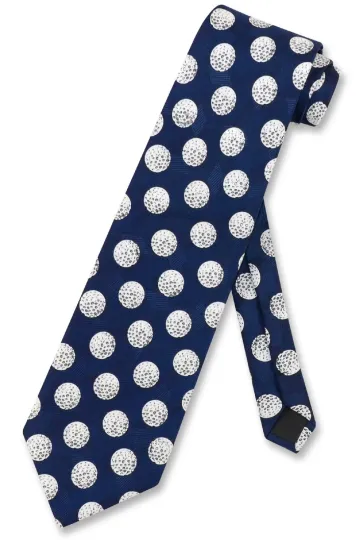 Golf Balls Themed Men's Neck Tie