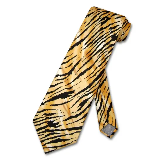 Tiger Animal Skin Print Neck Tie for Men