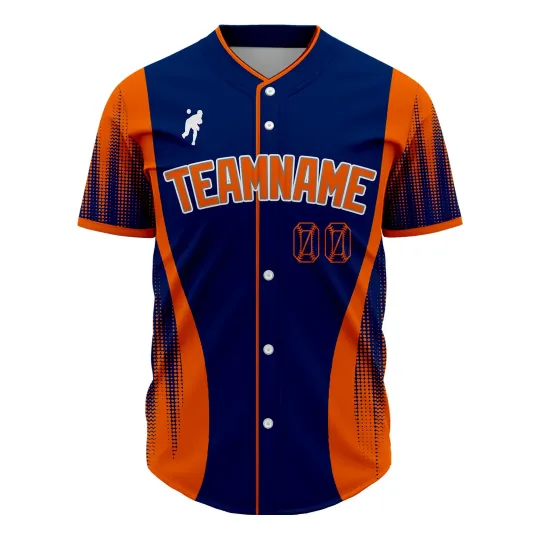 New York City Dot Custom Baseball Jersey Personalized Name, Number Royal Blue