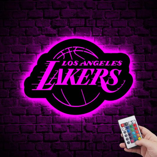 Discover LA Lakers neon Led Sign,Lakers Basketball Lighted,Lakers Basketball Sign, Led Light Los Angeles, Wall Art, NBA Room Decor, Lakers Wall Decor