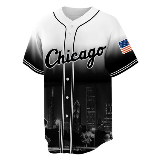 Discover Chicago City Jersey Custom Baseball Jersey Personalized Name, Number Sport Gift