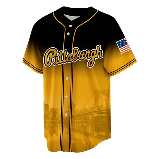 Discover Pittsburgh City Jersey Custom Baseball Jersey Personalized Name, Number Gift