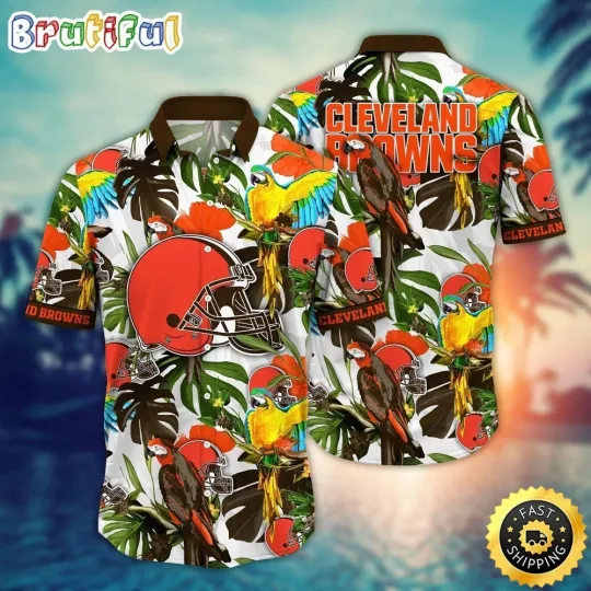 Discover Cleveland Football Brownss Team Hawaiian Shirt