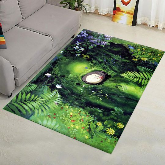 Ghibli Totoro Rug, Japanese Anime Decor