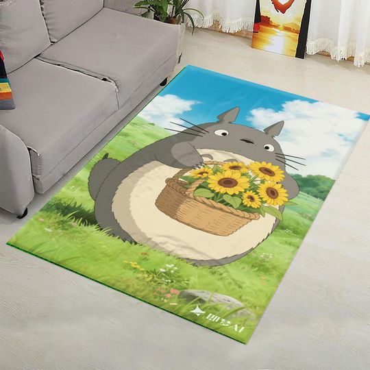 Ghibli Totoro Rug, Japanese Anime Decor