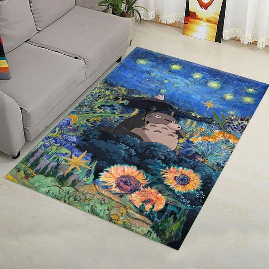 Ghibli Totoro Rug, Japanese Anime Decor