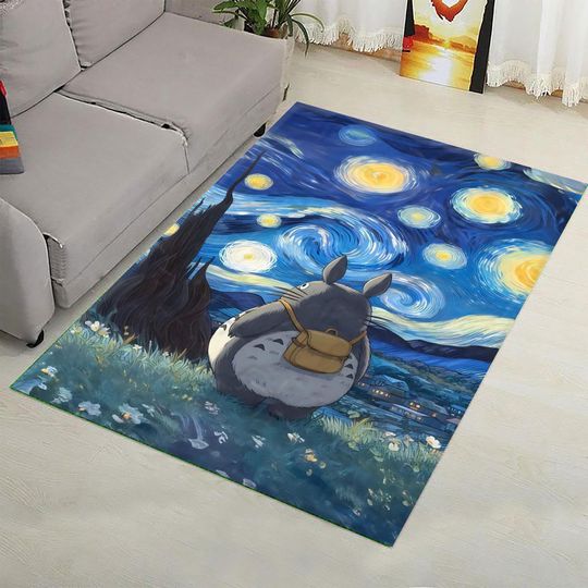 Ghibli Totoro Rug, Japanese Anime Decor