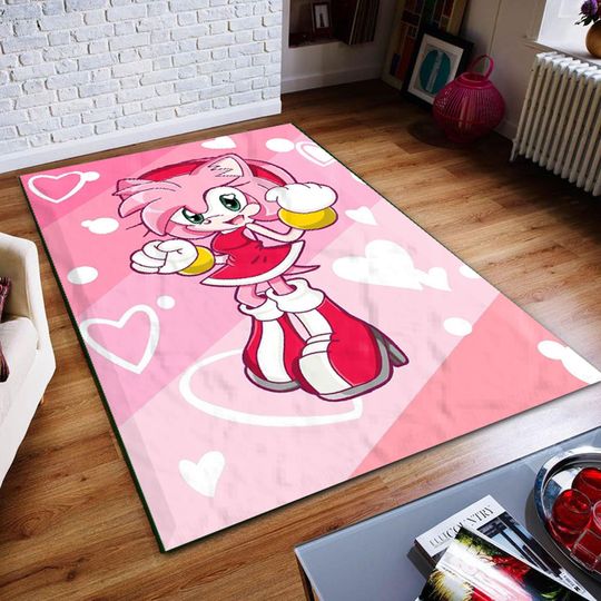 Discover Amy Rose Rug: Sonic the Hedgehog Polyester Rug