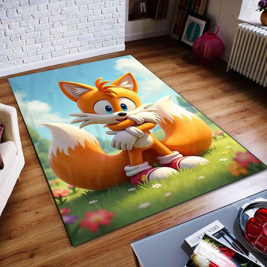 Discover Tails the Fox Rug: Sonic Character Polyester Rug