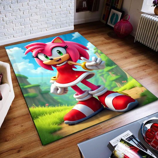 Discover Amy Rose Rug: Sonic the Hedgehog Polyester Rug
