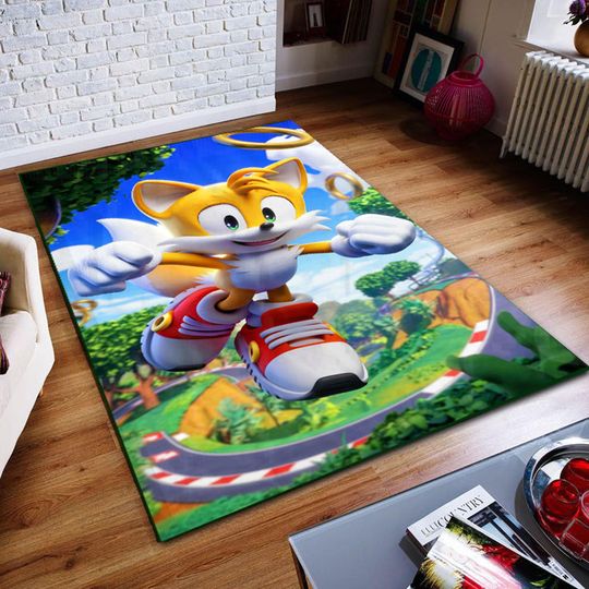 Discover Tails the Fox Rug: Sonic Character Polyester Rug