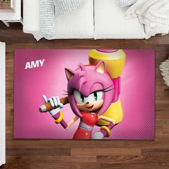 Discover Amy Rose Rug: Sonic the Hedgehog Polyester Rug