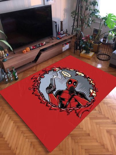 Discover Deadpool Rug, Anti-Hero Comic Decor