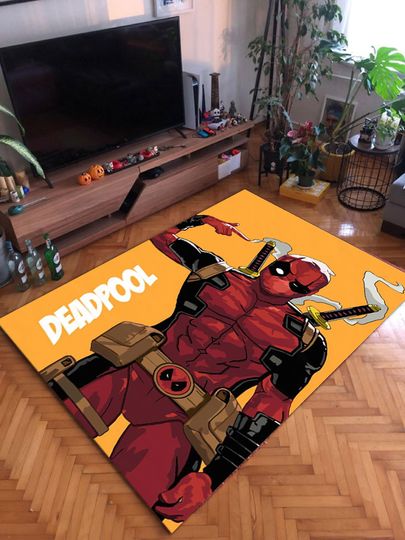 Discover Deadpool Rug, Anti-Hero Comic Decor