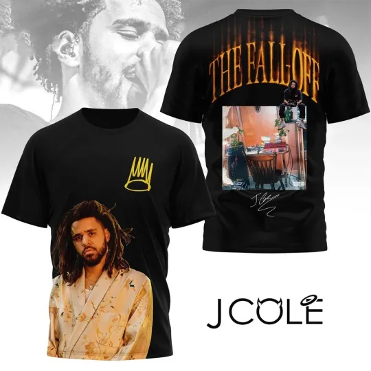 Discover J Cole The Fall Off 2026 Hip Hop Rapper Fan Shirt AOP T-Shirt